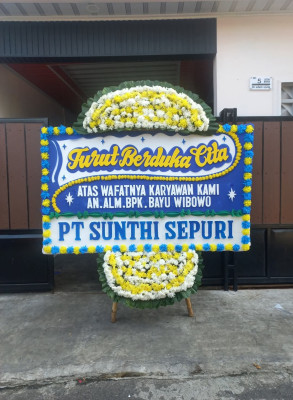 Papan Bunga Duka di Gembor Udik
